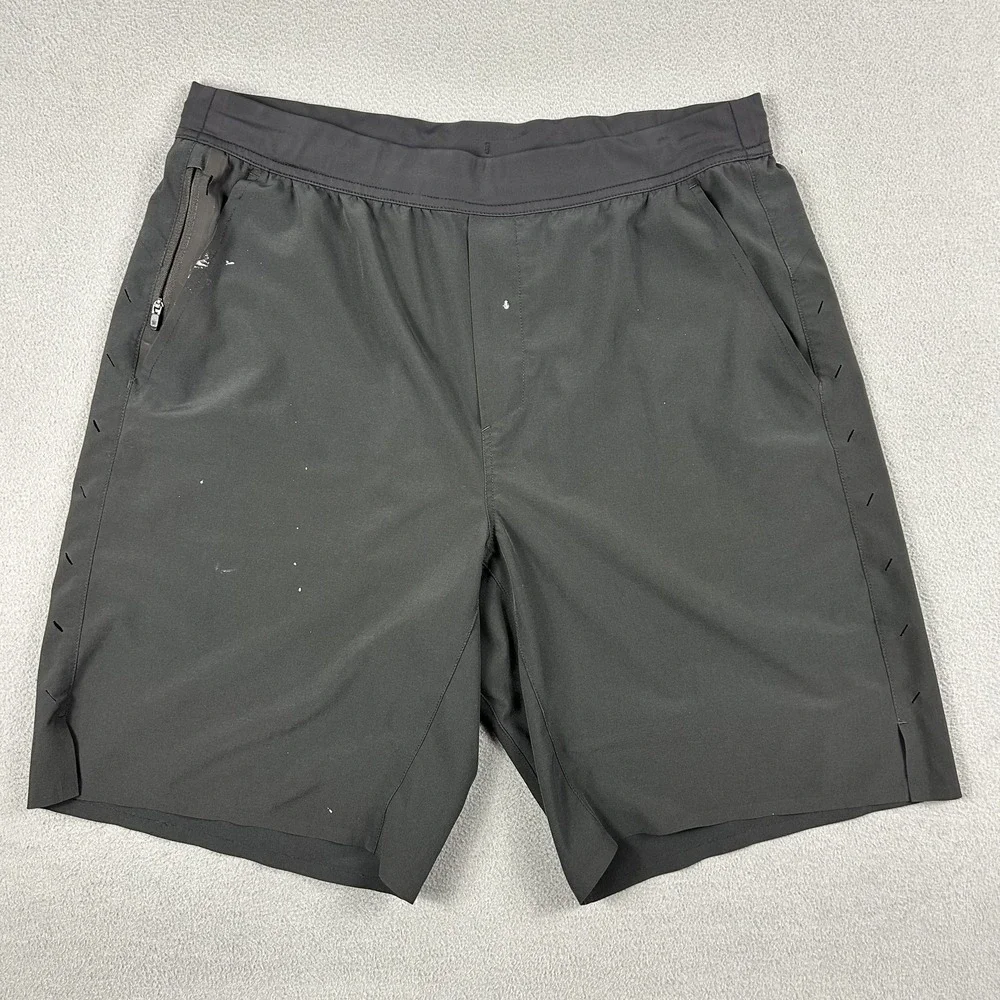 Ten Thousand Shorts Mens Large Black‎ Athletic Running Zipper Pocket Reflective